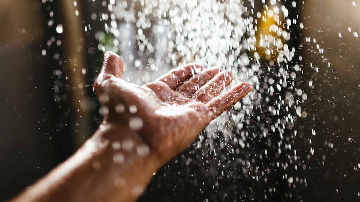 Meditative shower experience?>