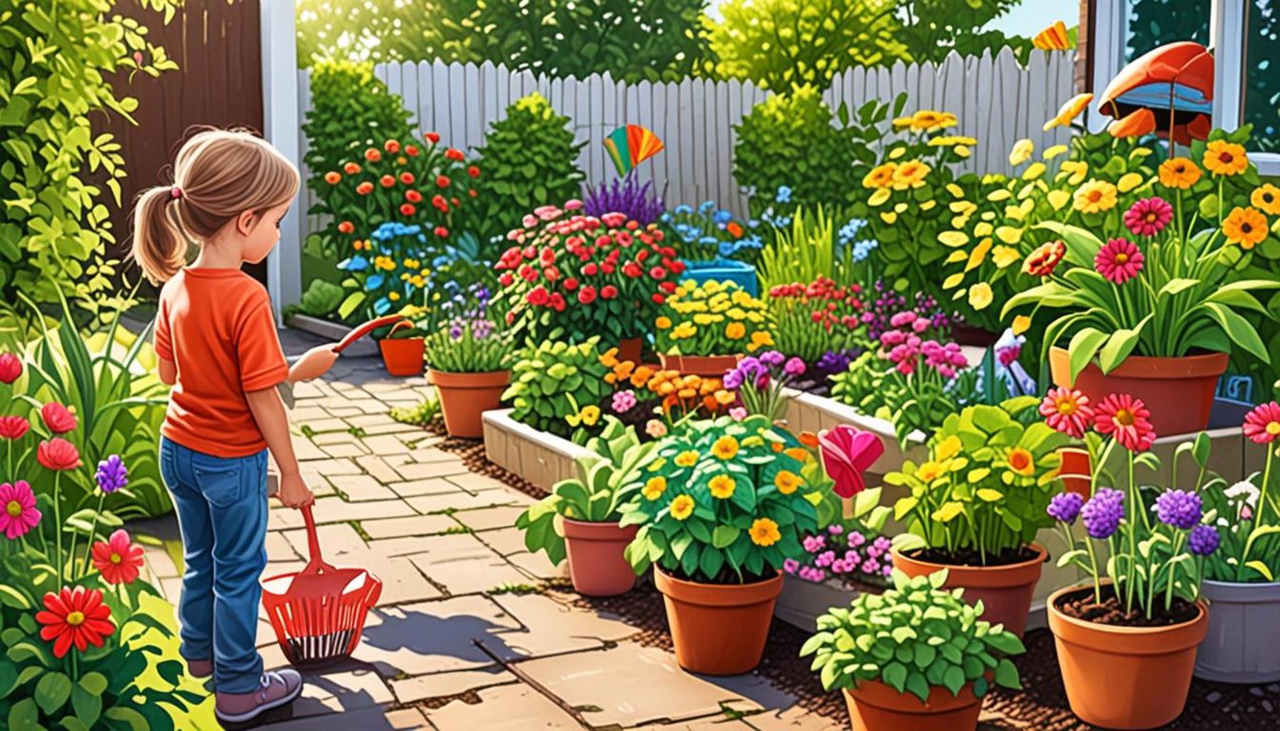 Using Positive Reinforcement to Encourage Children to Take Care of the Garden at Home